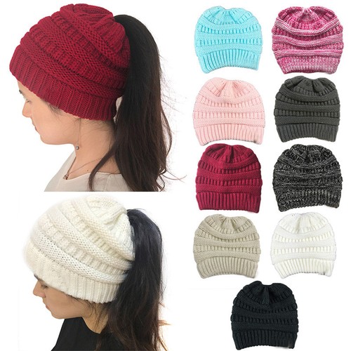 ponytail knit cap